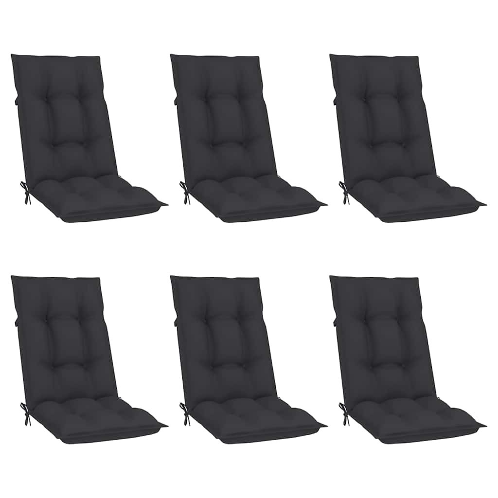 Reclining Folding Chairs with Cushions 6 pcs Solid Teak Wood