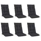 Reclining Folding Chairs with Cushions 6 pcs Solid Teak Wood