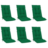 Reclining Folding Chairs with Cushions 6 pcs Solid Teak Wood
