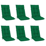 Reclining Folding Chairs with Cushions 6 pcs Solid Teak Wood