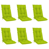 Reclining Folding Chairs with Cushions 6 pcs Solid Teak Wood