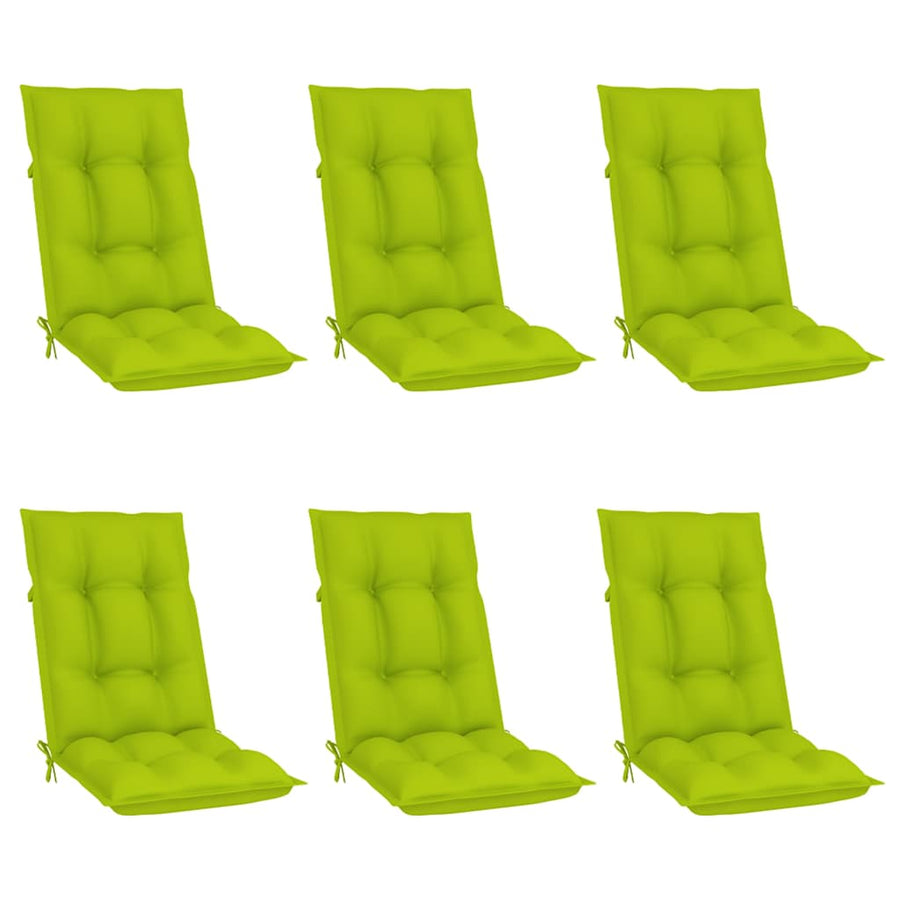 Reclining Folding Chairs with Cushions 6 pcs Solid Teak Wood