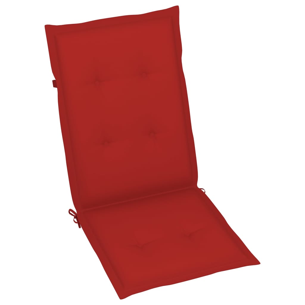 Reclining Folding Chairs with Cushions 8 pcs Solid Teak Wood