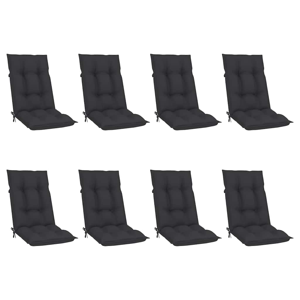 Reclining Folding Chairs with Cushions 8 pcs Solid Teak Wood