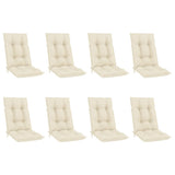 Reclining Folding Chairs with Cushions 8 pcs Solid Teak Wood