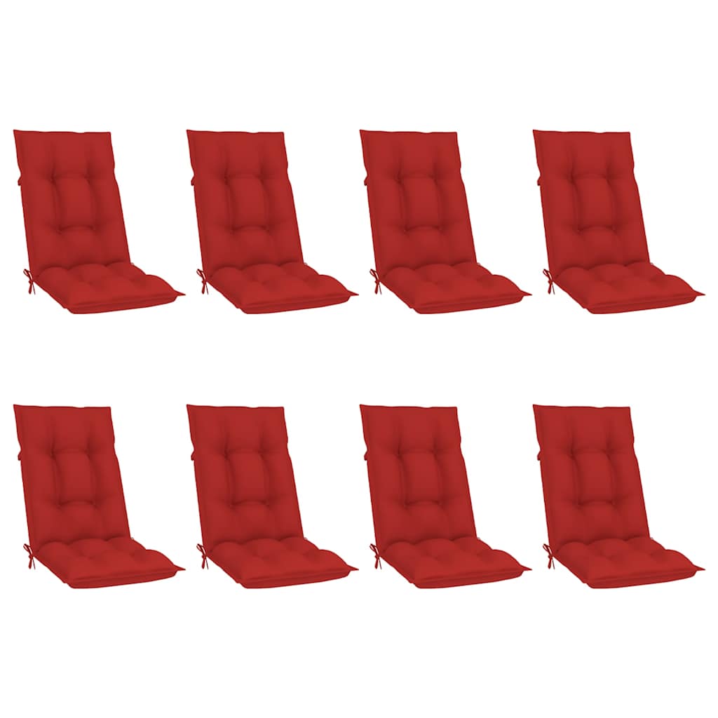 Reclining Folding Chairs with Cushions 8 pcs Solid Teak Wood