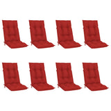Reclining Folding Chairs with Cushions 8 pcs Solid Teak Wood