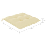 Folding Garden Chairs with Cushions 8 pcs Solid Teak Wood - Extra Image