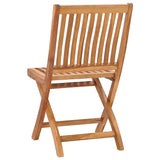 Folding Garden Chairs 6 pcs Solid Teak Wood - 45-Degree Angle