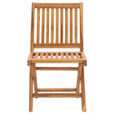 Folding Garden Chairs with Cushions 4 pcs Solid Teak Wood - 45-Degree Angle