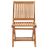 Folding Chairs with Cushions 4 pcs Solid Teak Wood - 45-Degree Angle