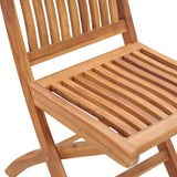 Folding Chairs with Cushions 4 pcs Solid Teak Wood