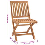 Folding Garden Chairs with Cushions 6 pcs Solid Teak Wood - Extra Image