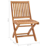Folding Chairs with Cushions 6 pcs Solid Teak Wood