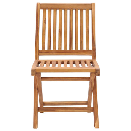 Folding Chairs with Cushions 8 pcs Solid Teak Wood, image 5