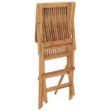 Garden Chairs 8 pcs Solid Teak Wood - Top-Down View