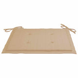 Garden Chairs with Beige Cushions 8 pcs Solid Teak Wood - Extra Image