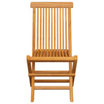 Folding Chairs with Anthracite Cushions 8 pcs Solid Teak Wood
