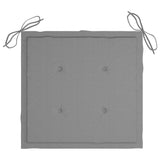 Dining Chairs 6 pcs with Grey Cushions Solid Teak Wood - Extra Image