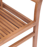 Dining Chairs 8 pcs with Beige Cushions Solid Teak Wood - 45-Degree Angle