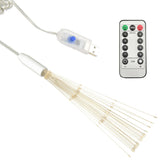 Outdoor Christmas Firecrack Light Warm White 20cm 140 LEDs - Close-Up Angle