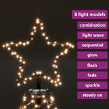 Christmas Tree with Metal Post 500 LEDs Warm White 3 m - Top-Down View