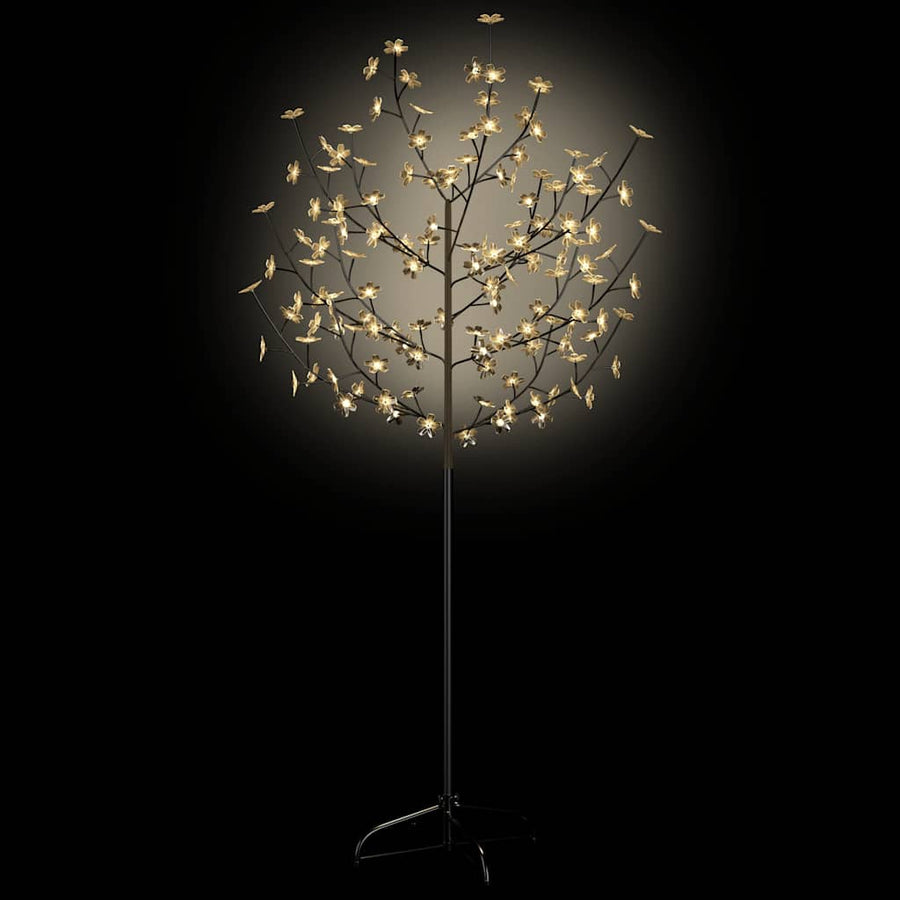 Christmas Tree 120 LEDs Warm White Light Cherry Blossom 150 cm