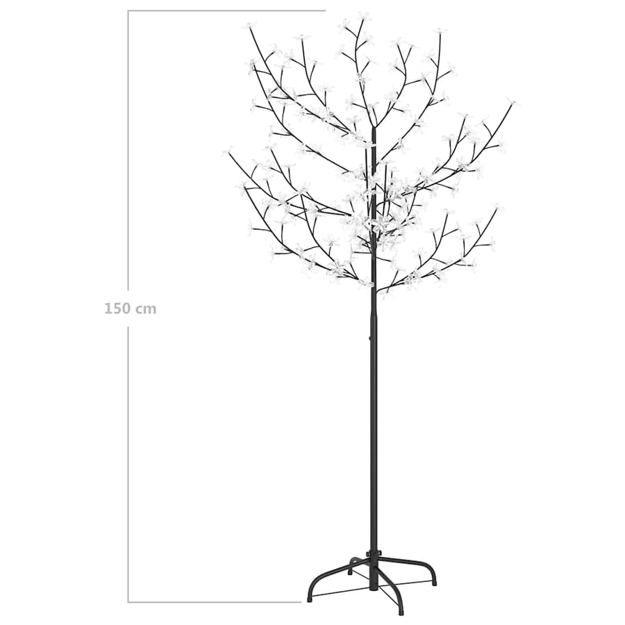 Christmas Tree 120 LEDs Warm White Light Cherry Blossom 150 cm