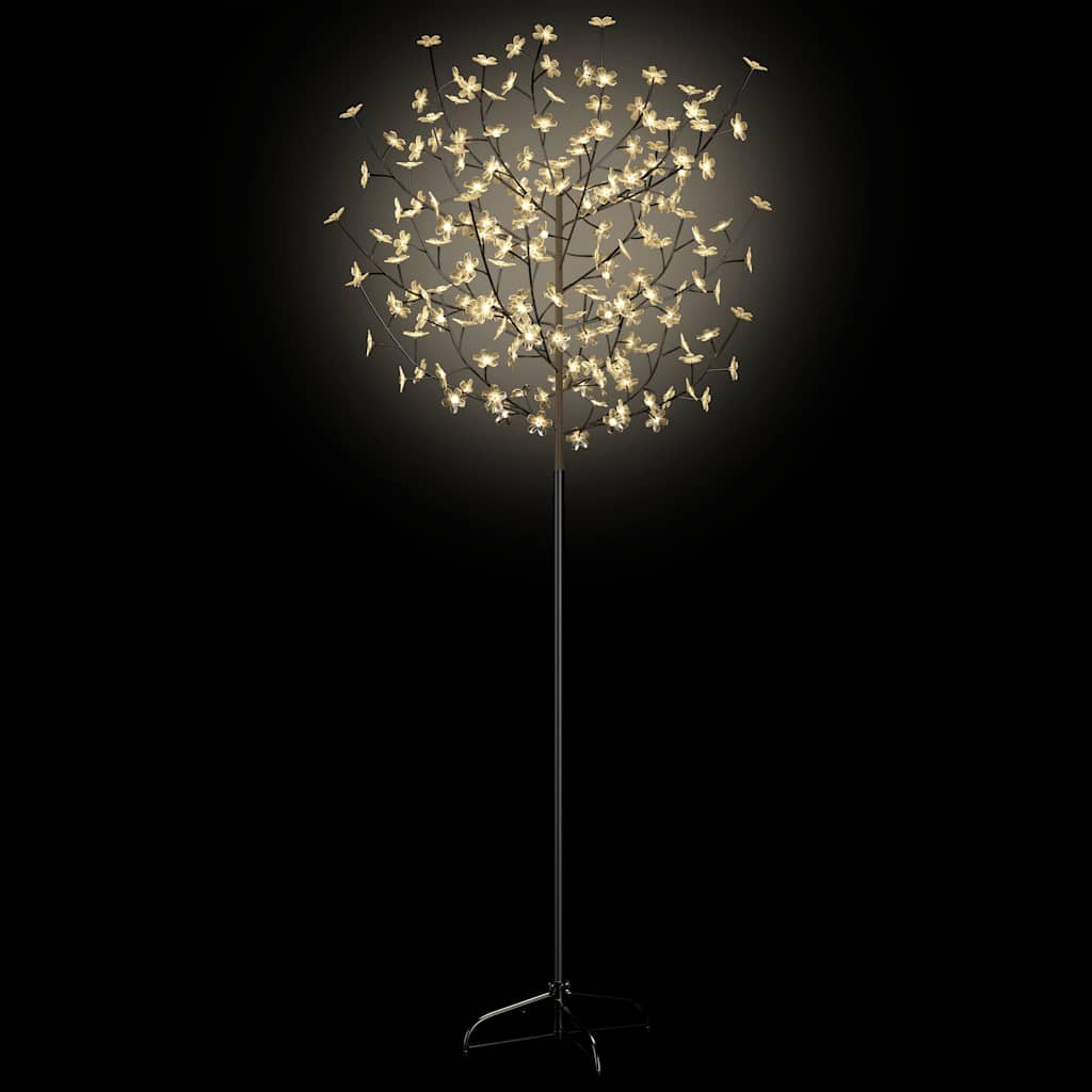 Christmas Tree 200 LEDs Warm White Light Cherry Blossom 180 cm