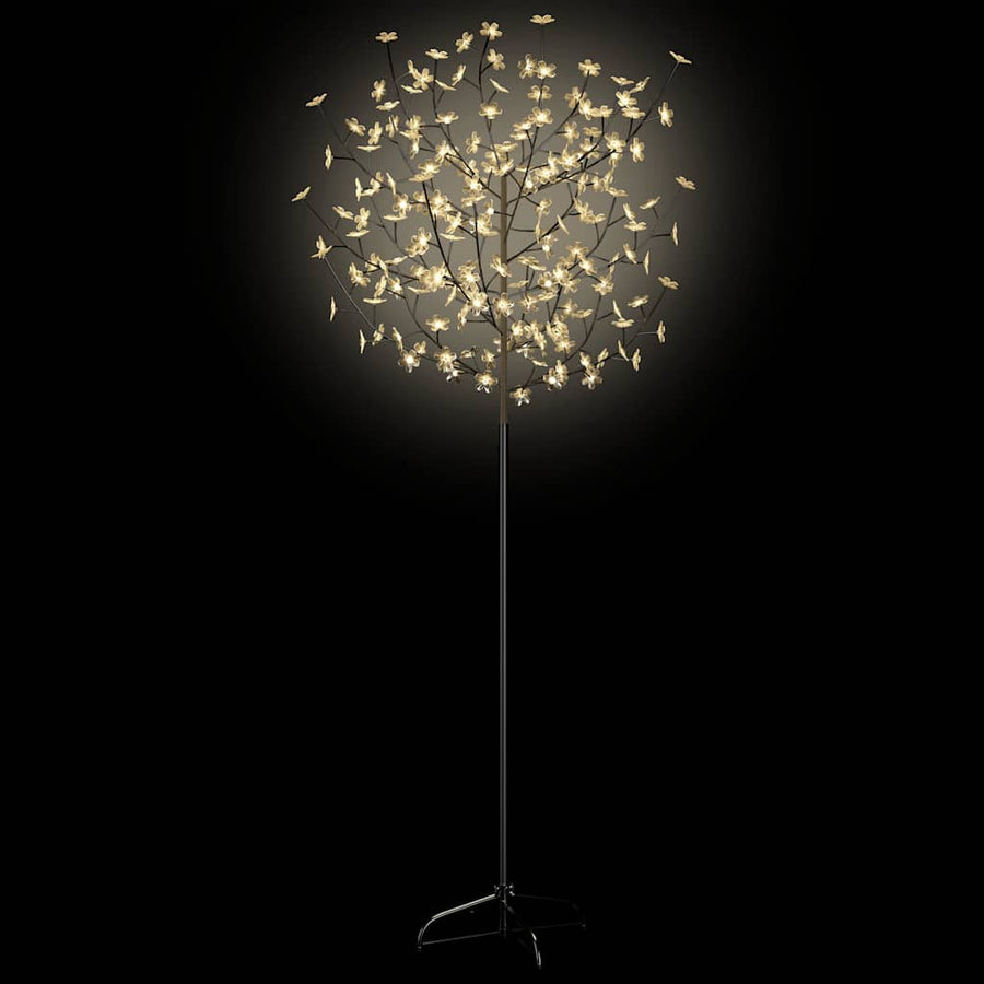Christmas Tree 200 LEDs Warm White Light Cherry Blossom 180 cm