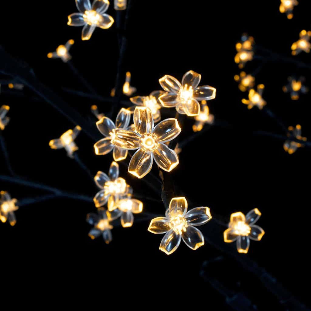 Christmas Tree 200 LEDs Warm White Light Cherry Blossom 180 cm