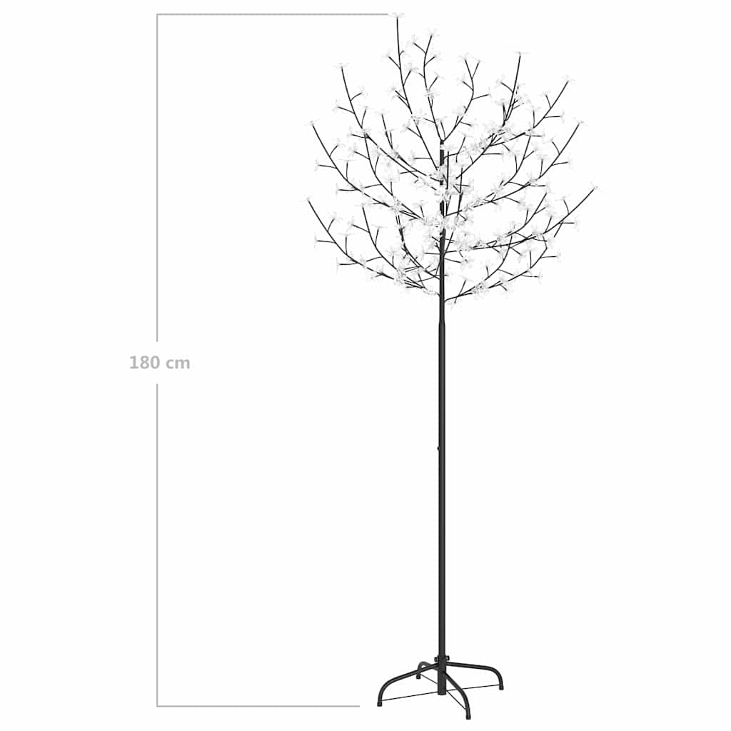 Christmas Tree 200 LEDs Warm White Light Cherry Blossom 180 cm