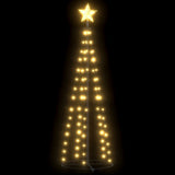 Christmas Cone Tree 70 Warm White LEDs Decoration 50x120 cm - Front View