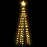 Christmas Cone Tree Warm White 84 LEDs Decoration 50x150 cm - Front View