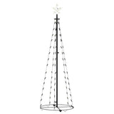 Christmas Cone Tree Warm White 84 LEDs Decoration 50x150 cm - Top-Down View