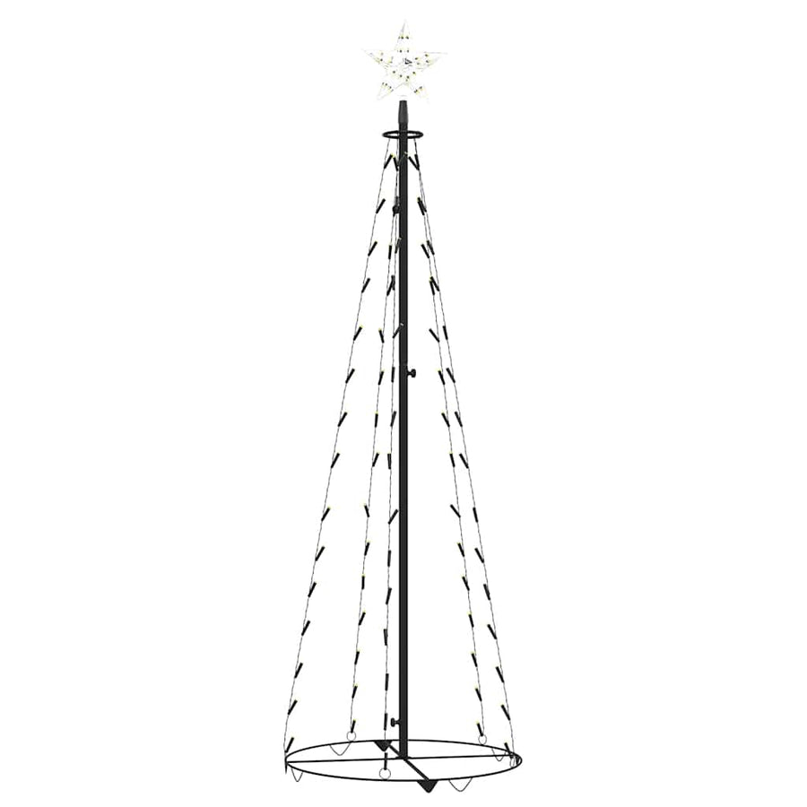 Christmas Cone Tree Warm White 84 LEDs Decoration 50x150 cm