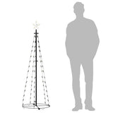 Christmas Cone Tree Warm White 84 LEDs Decoration 50x150 cm - Close-Up Angle