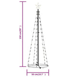 Christmas Cone Tree Warm White 84 LEDs Decoration 50x150 cm