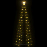 Christmas Cone Tree 100 Warm White LEDs Decoration 70x180 cm - Side View
