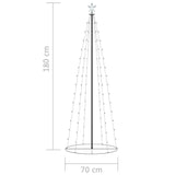 Christmas Cone Tree 100 Warm White LEDs Decoration 70x180 cm - Close-Up Angle