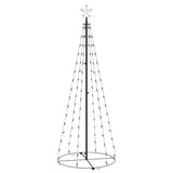 Christmas Cone Tree Cold White 100 LEDs Decoration 70x180 cm