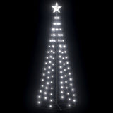 Christmas Cone Tree Cold White 100 LEDs Decoration 70x180 cm - Side View