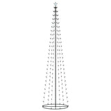 Christmas Cone Tree 136 Warm White LEDs Decoration 70x240 cm - Front View