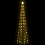 Christmas Cone Tree 136 Warm White LEDs Decoration 70x240 cm - Side View