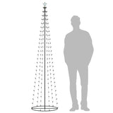 Christmas Cone Tree 136 Warm White LEDs Decoration 70x240 cm - Top-Down View