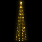 Christmas Cone Tree 136 Warm White LEDs Decoration 70x240 cm