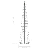Christmas Cone Tree 136 Warm White LEDs Decoration 70x240 cm - Extra Image