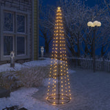 Christmas Cone Tree 136 Warm White LEDs Decoration 70x240 cm