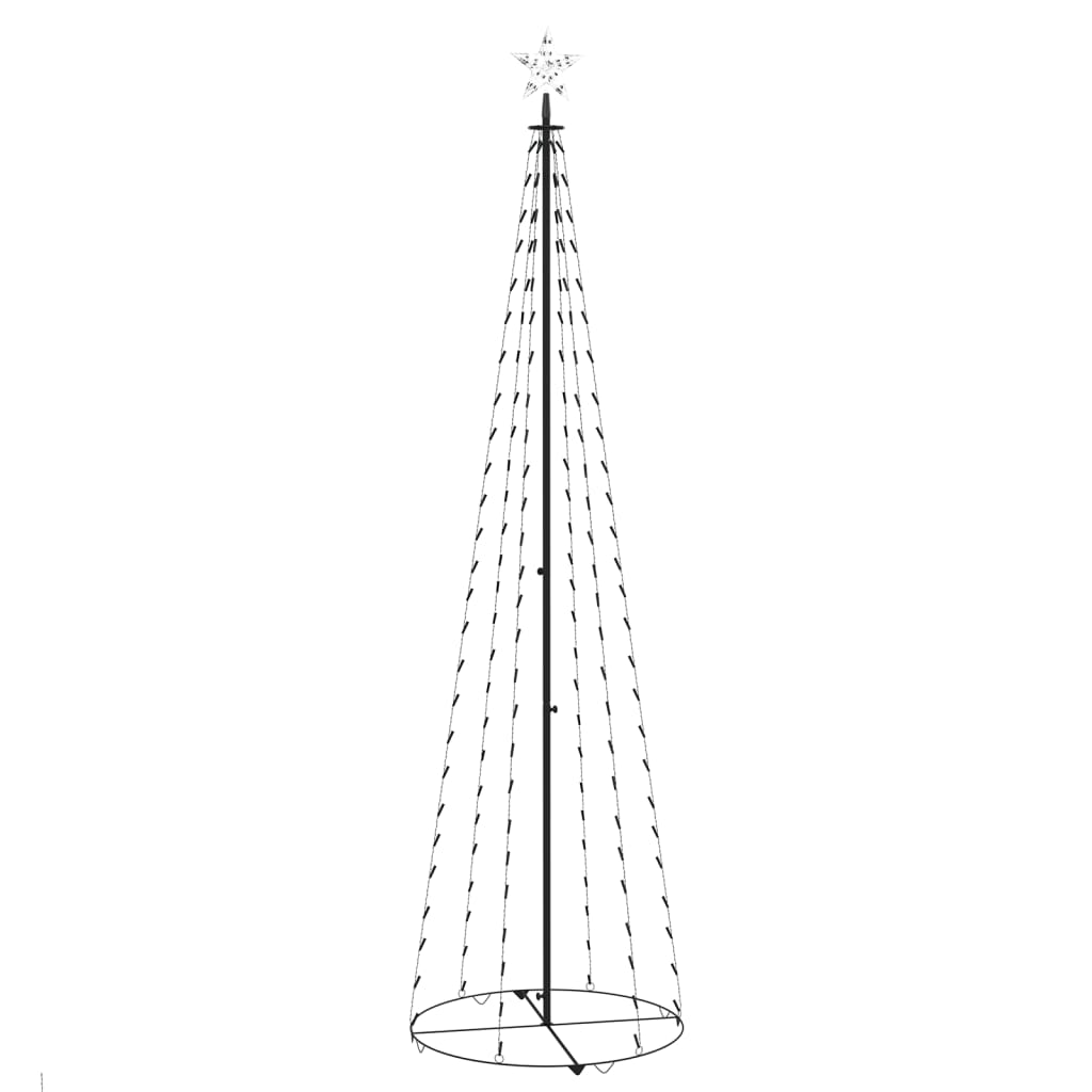 Christmas Cone Tree Cold White 136 LEDs Decoration 70x240 cm