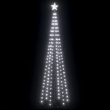 Christmas Cone Tree Cold White 136 LEDs Decoration 70x240 cm